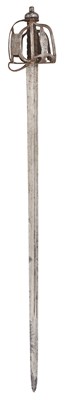 Lot 6 - AN ENGLISH BASKET-HILTED CAVALRY BACKSWORD, CIRCA 1770