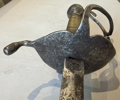 Lot 89 - A RARE SWEDISH PALACE GUARD SWORD, LATE 17TH CENTURY