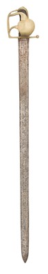 Lot 23 - A NORTH EUROPEAN MILITARY BACKSWORD, MID-18TH CENTURY, PROBABLY AUSTRIAN