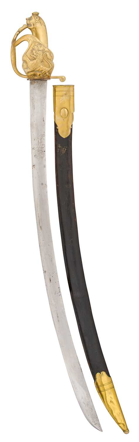 Lot 38 - A GERMAN (HESSEN-KASSEL) INFANTRY SABRE, REIGN OF FRIEDRICH I (1730-51)