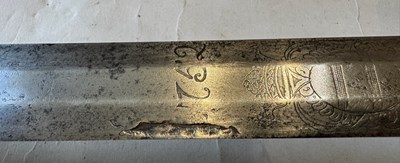 Lot 71 - A RARE DANISH CAVALRY TROOPER’S SWORD, MID-18TH CENTURY, THE BLADE DATED 1752