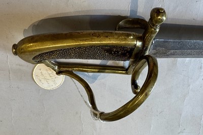 Lot 71 - A RARE DANISH CAVALRY TROOPER’S SWORD, MID-18TH CENTURY, THE BLADE DATED 1752