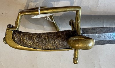 Lot 71 - A RARE DANISH CAVALRY TROOPER’S SWORD, MID-18TH CENTURY, THE BLADE DATED 1752