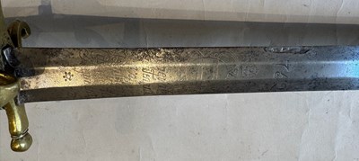 Lot 71 - A RARE DANISH CAVALRY TROOPER’S SWORD, MID-18TH CENTURY, THE BLADE DATED 1752