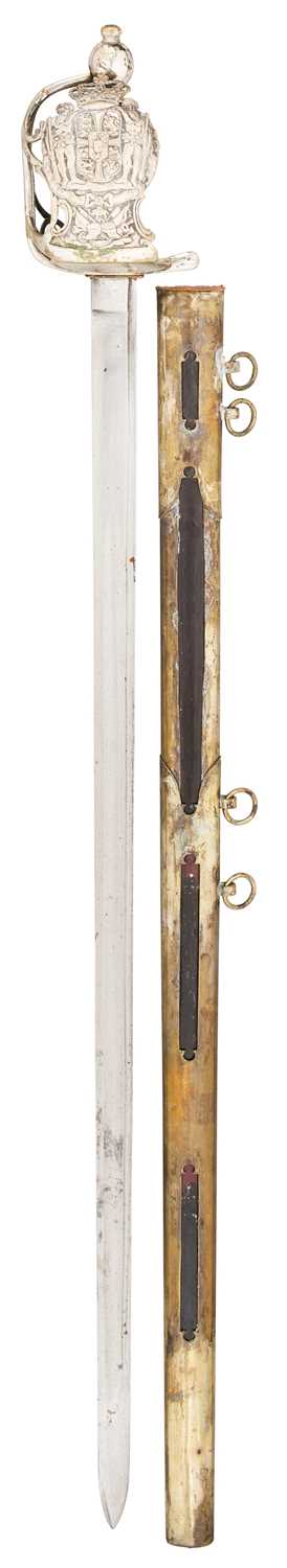 Lot 74 - A DANISH MODEL 1772 PALLASCH FOR AN OFFICER OF LIFEGUARDS, REIGN OF CHRISTIAN VII (1766-1808)