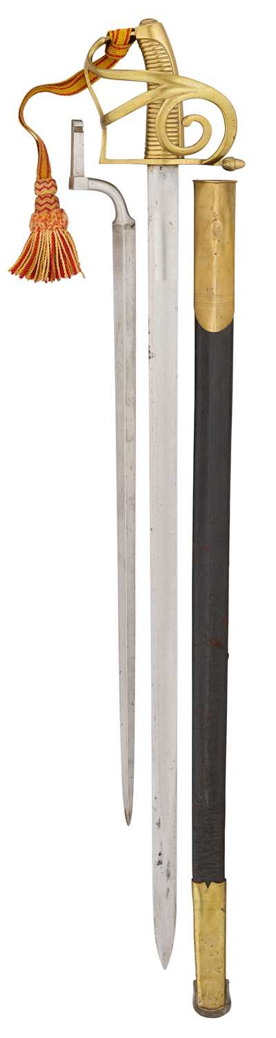 Lot 85 - A RARE DANISH MODEL 1831 JUNIOR OFFICER’S SWORD WITH SIDE BAYONET, REIGN OF FREDERICK VI (1803-1839)