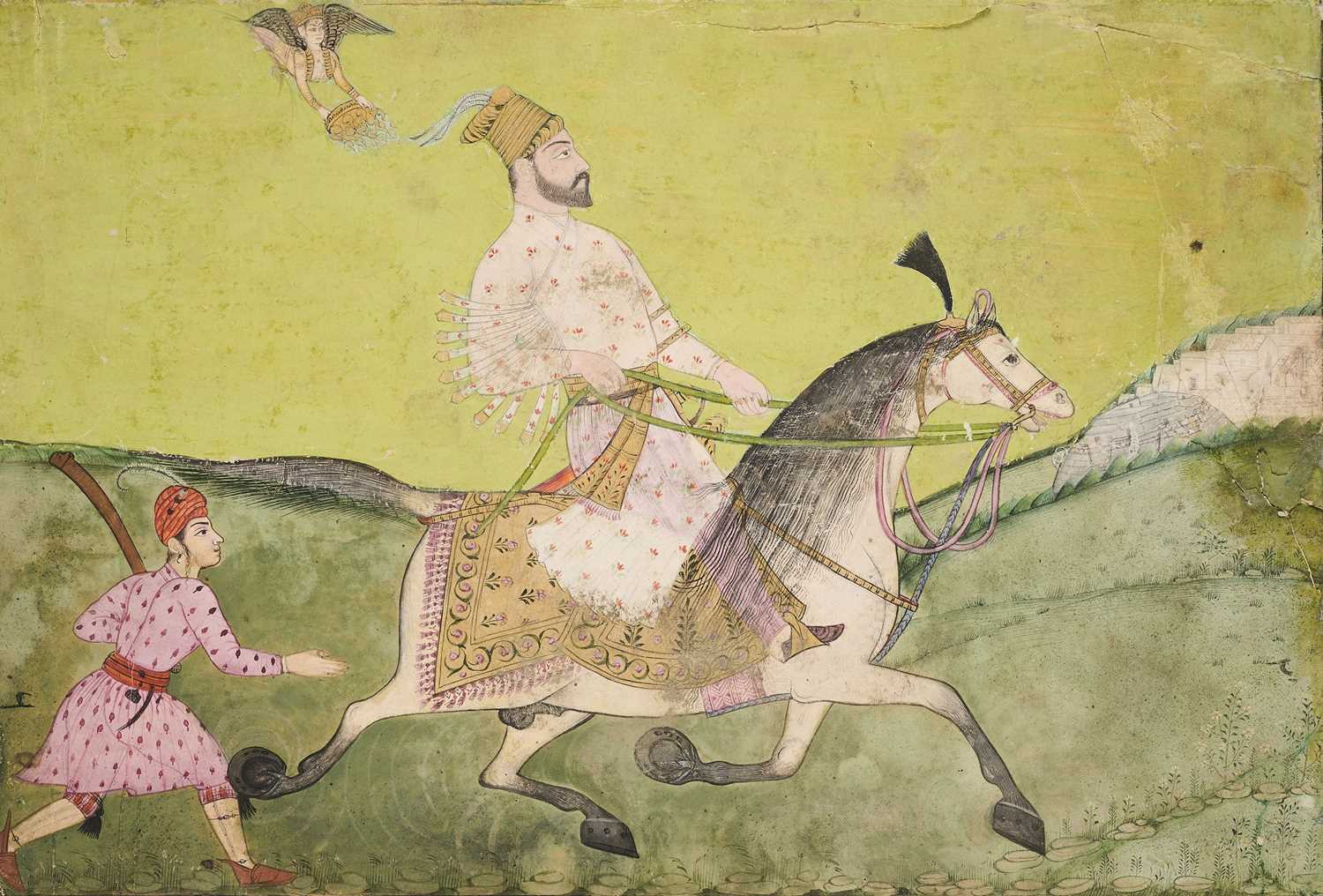 Lot 20 - A NOBLEMAN ON A HORSE, DECCAN, LATE 18TH/EARLY 19TH CENTURY