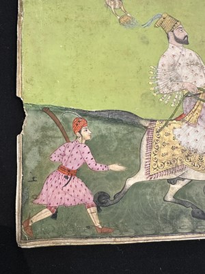 Lot 20 - A NOBLEMAN ON A HORSE, DECCAN, LATE 18TH/EARLY 19TH CENTURY