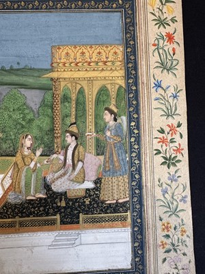 Lot 26 - A PRINCELY FIGURE ON A PAVILIONED TERRACE, DELHI, EARLY 19TH CENTURY