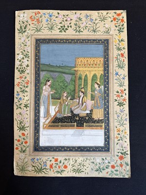 Lot 26 - A PRINCELY FIGURE ON A PAVILIONED TERRACE, DELHI, EARLY 19TH CENTURY