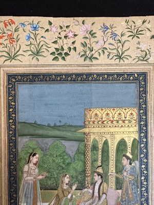 Lot 26 - A PRINCELY FIGURE ON A PAVILIONED TERRACE, DELHI, EARLY 19TH CENTURY
