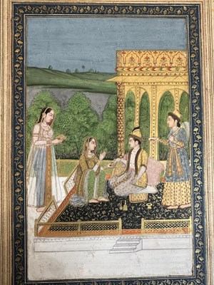 Lot 26 - A PRINCELY FIGURE ON A PAVILIONED TERRACE, DELHI, EARLY 19TH CENTURY