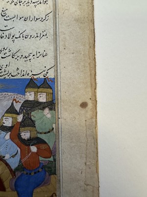 Lot 1 - A FOLIO FROM A TIMURID COPY OF THE SHAHNAMA, PERSIA, SECOND HALF 15TH CENTURY