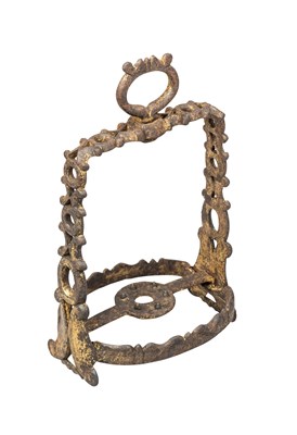 Lot 314 - A GILT-IRON STIRRUP, LATE 17TH CENTURY, PROBABLY ITALIAN