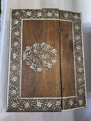 Lot 61 - A VIZAGAPATAM TABLE TOP DESK, SOUTH-EASTERN INDIA, LATE 18TH CENTURY