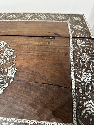 Lot 61 - A VIZAGAPATAM TABLE TOP DESK, SOUTH-EASTERN INDIA, LATE 18TH CENTURY