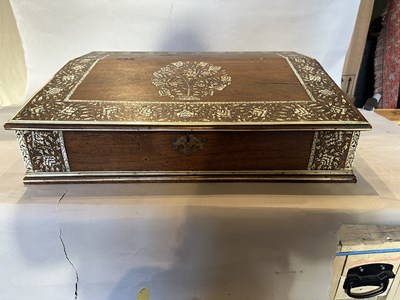 Lot 61 - A VIZAGAPATAM TABLE TOP DESK, SOUTH-EASTERN INDIA, LATE 18TH CENTURY