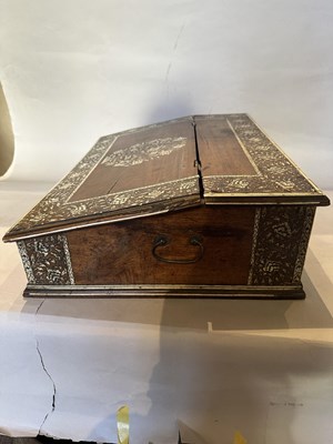 Lot 61 - A VIZAGAPATAM TABLE TOP DESK, SOUTH-EASTERN INDIA, LATE 18TH CENTURY