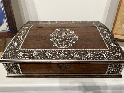 Lot 61 - A VIZAGAPATAM TABLE TOP DESK, SOUTH-EASTERN INDIA, LATE 18TH CENTURY