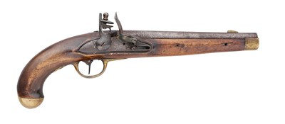 Lot 178 - A PRUSSIAN 16 BORE FLINTLOCK MILITARY PISTOL, REIGN OF FREDERICK WILLIAM III (1797-1840)