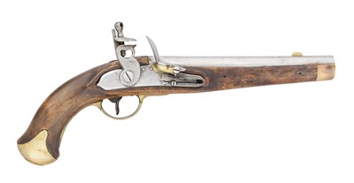 Lot 177 - A PRUSSIAN 16 BORE FLINTLOCK MILITARY PISTOL, REIGN OF FREDERICK WILLIAM III (1797-1840)