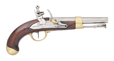 Lot 170 - A GERMAN (BRAUNSCHWEIG) 15 BORE FLINTLOCK MILITARY PISTOL, CIRCA 1810