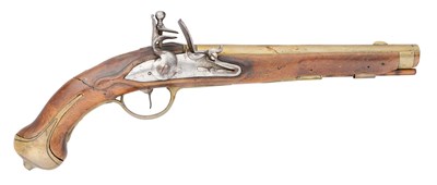 Lot 184 - A SAXON 24 BORE FLINTLOCK PISTOL, REIGN OF AUGUSTUS III (1733-1763)