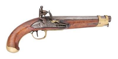 Lot 230 - A FRENCH REVOLUTIONARY PERIOD 14 BORE FLINTLOCK PISTOL, LATE 18TH CENTURY