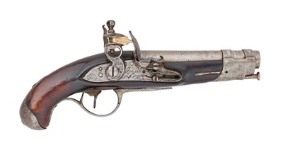 Lot 229 - A LIÈGE 24 BORE FLINTLOCK FRENCH MODEL 1770 GENDARMERIE PISTOL, LATE 18TH CENTURY
