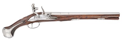 Lot 189 - A GERMAN OR DUTCH 16 BORE FLINTLOCK HOLSTER PISTOL, LATE 17TH CENTURY