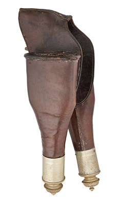 Lot 152 - A PAIR OF EUROPEAN SADDLE-HOLSTERS, MID-19TH CENTURY