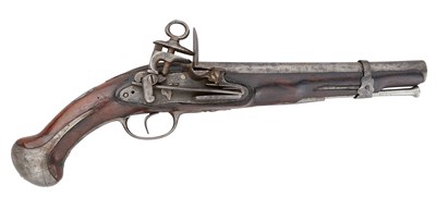 Lot 257 - A SPANISH 12 BORE MIQUELET-LOCK MODEL 1789 DRAGOON BELT PISTOL, REIGN OF CHARLES IV (1788-1808)