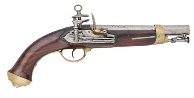 Lot 259 - A SPANISH 14 BORE MIQUELET-LOCK MODEL 1814 ROYAL BODYGUARD PISTOL BY ZULUAGA, REIGN OF FERDINAND VII