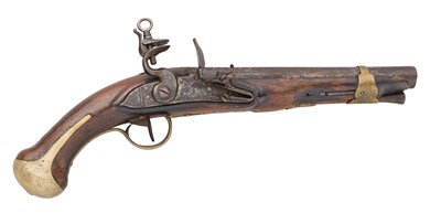 Lot 249 - A SPANISH 12 BORE FLINTLOCK MODEL 1752 NAVAL PISTOL, REIGN OF FERDINAND VI (1746-1759)