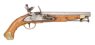 Lot 274 - A LIÈGE 16 BORE FLINTLOCK MILITARY PISTOL FOR MEXICO, EARLY TO MID-19TH CENTURY