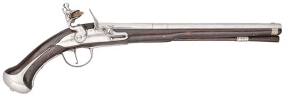 Lot 208 - A RARE SWEDISH 20 BORE FLINTLOCK HOLSTER PISTOL, LATE 17TH CENTURY, REIGN OF CHARLES XII (1697-1718)