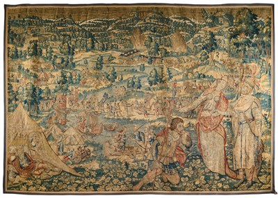 Lot 33 - A FLEMISH HISTORICAL TAPESTRY OF CYRUS THE GREAT AND QUEEN TOMYRIS, 17TH CENTURY