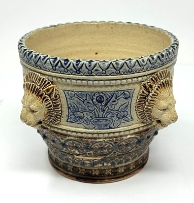 Lot 14 - A ROBERT WALLACE MARTIN (1843-1923) FOR MARTIN BROTHERS STONEWARE PLANTER, 1875