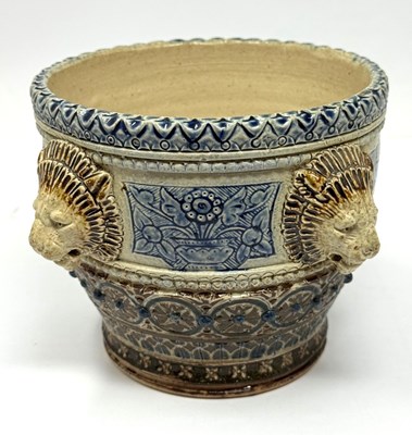 Lot 14 - A ROBERT WALLACE MARTIN (1843-1923) FOR MARTIN BROTHERS STONEWARE PLANTER, 1875
