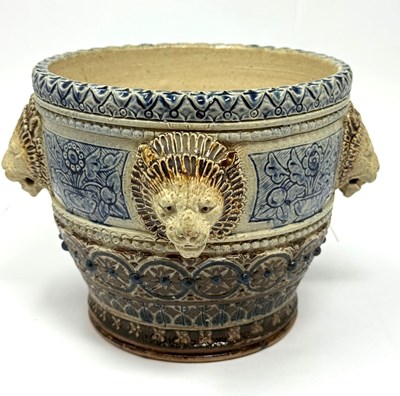 Lot 14 - A ROBERT WALLACE MARTIN (1843-1923) FOR MARTIN BROTHERS STONEWARE PLANTER, 1875
