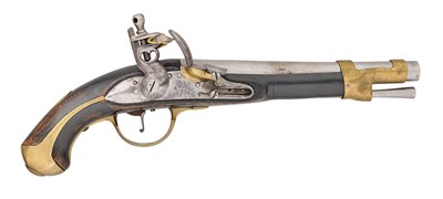 Lot 223 - A RUSSIAN 14 BORE FLINTLOCK MILITARY PISTOL, DATED 1833, REIGN OF TSAR NICHOLAS I (1825-1855)