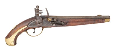 Lot 222 - A RUSSIAN 13 BORE FLINTLOCK MODEL 1809 DRAGOON BELT PISTOL, DATED 1813, REIGN OF ALEXANDER I