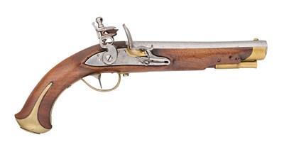 Lot 156 - AN AUSTRIAN 22 BORE FLINTLOCK MODEL 1809 INFANTRY PISTOL, REIGN OF FRANCIS I (1804-1835)