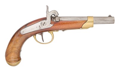 Lot 327 - A RUSSIAN 26 BORE PERCUSSION RIFLED MILITARY PISTOL, MID-19TH CENTURY, REIGN OF NICHOLAS I