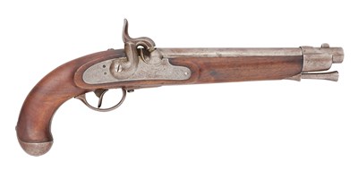 Lot 287 - AN AUSTRIAN MODEL 1855 15 BORE PERCUSSION MILITARY PISTOL, DATED 1859, REIGN OF FRANZ JOSEPH