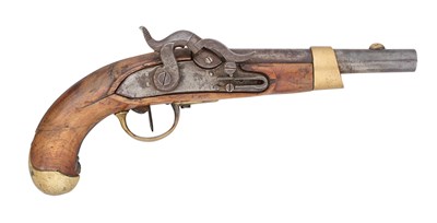 Lot 296 - A PRUSSIAN (COLOGNE) 14 BORE PERCUSSION MILITARY PISTOL, REIGN OF FREDERICK WILLIAM IV (1840-1861)