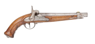 Lot 302 - A GERMAN (WURTTEMBERG) 14 BORE PERCUSSION MODEL 1817/40 MILITARY PISTOL, N. 3296, DATED 1824