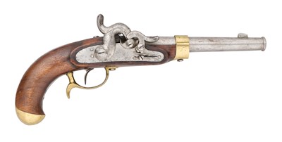 Lot 295 - A PRUSSIAN 23 BORE PERCUSSION MODEL 1850 MILITARY PISTOL, REIGN OF FREDERICK WILLIAM IV (1840-1861)