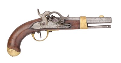 Lot 300 - A SAXON 14 BORE PERCUSSION MODEL 1813 MILITARY PISTOL, REIGN OF FREDERICK AUGUSTUS (1836-1854)