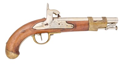 Lot 310 - A DUTCH 15 BORE PERCUSSION MODEL 1820 MILITARY PISTOL, DATED 1844, REIGN OF WILLIAM II (1840-1849)